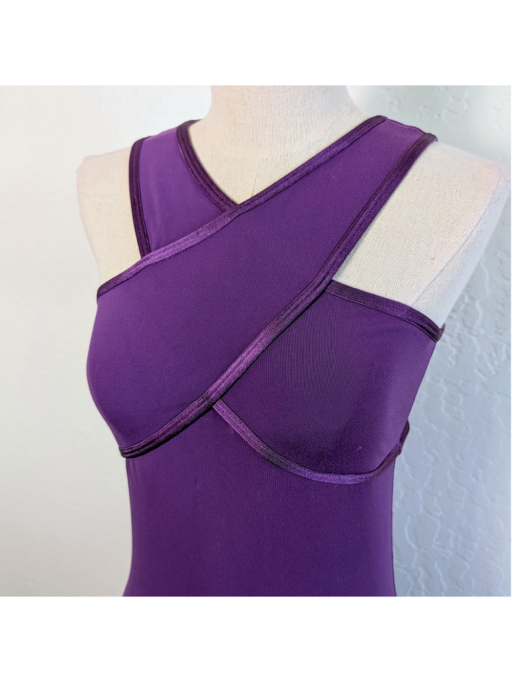Alo Yoga Purple Strappy Tank Top Small Criss Cross Back Athletic Activewear - Picture 2 of 10